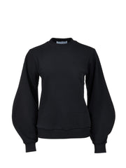Venus Noir bawełniana bluza z ozdobnymi rękawami
