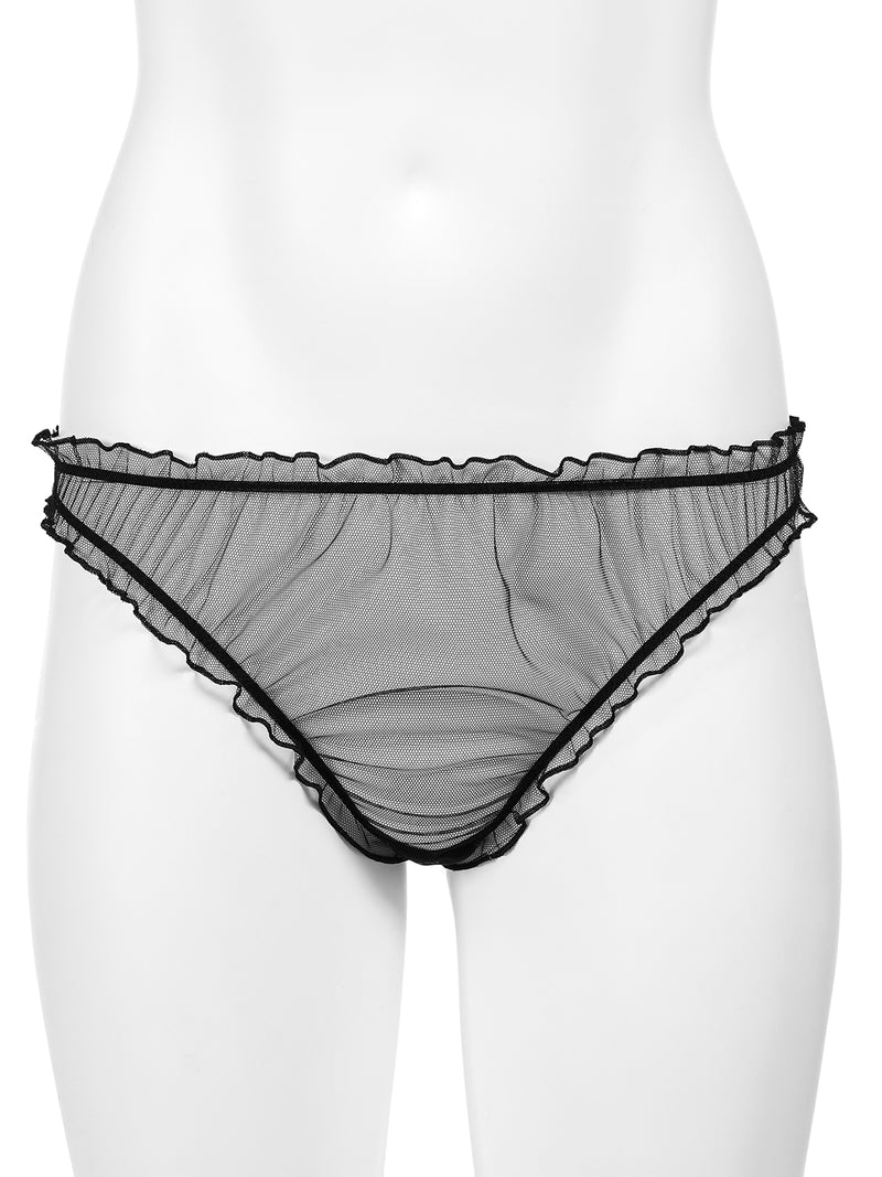 Cupido Noir decorative mesh briefs