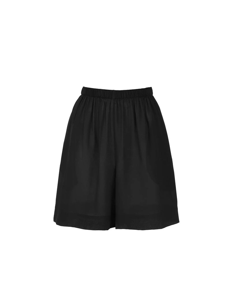 Santino Noir natural silk shorts