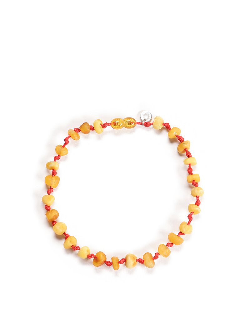 Afrodite handmade amber anklet