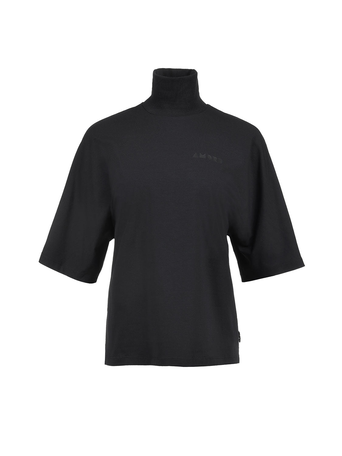 Federico Noir [Amore Edition] bawełniany T-shirt z golfem