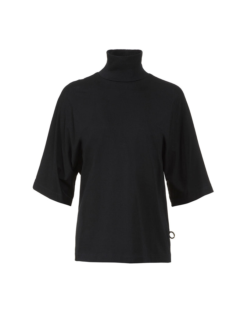 Federico Noir Cotton Turtleneck T-shirt