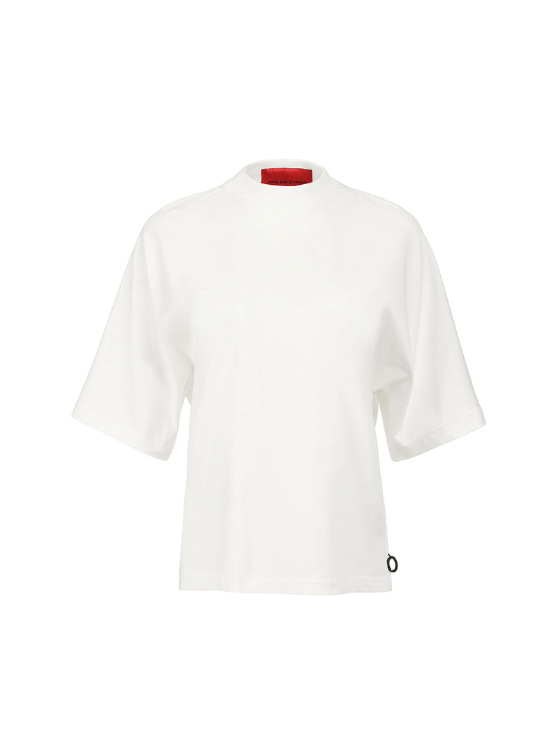 Rugiero Ivory Cotton Kimono Sleeve T-shirt