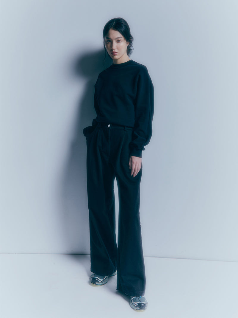 Marianne Noir wide-leg denim trousers