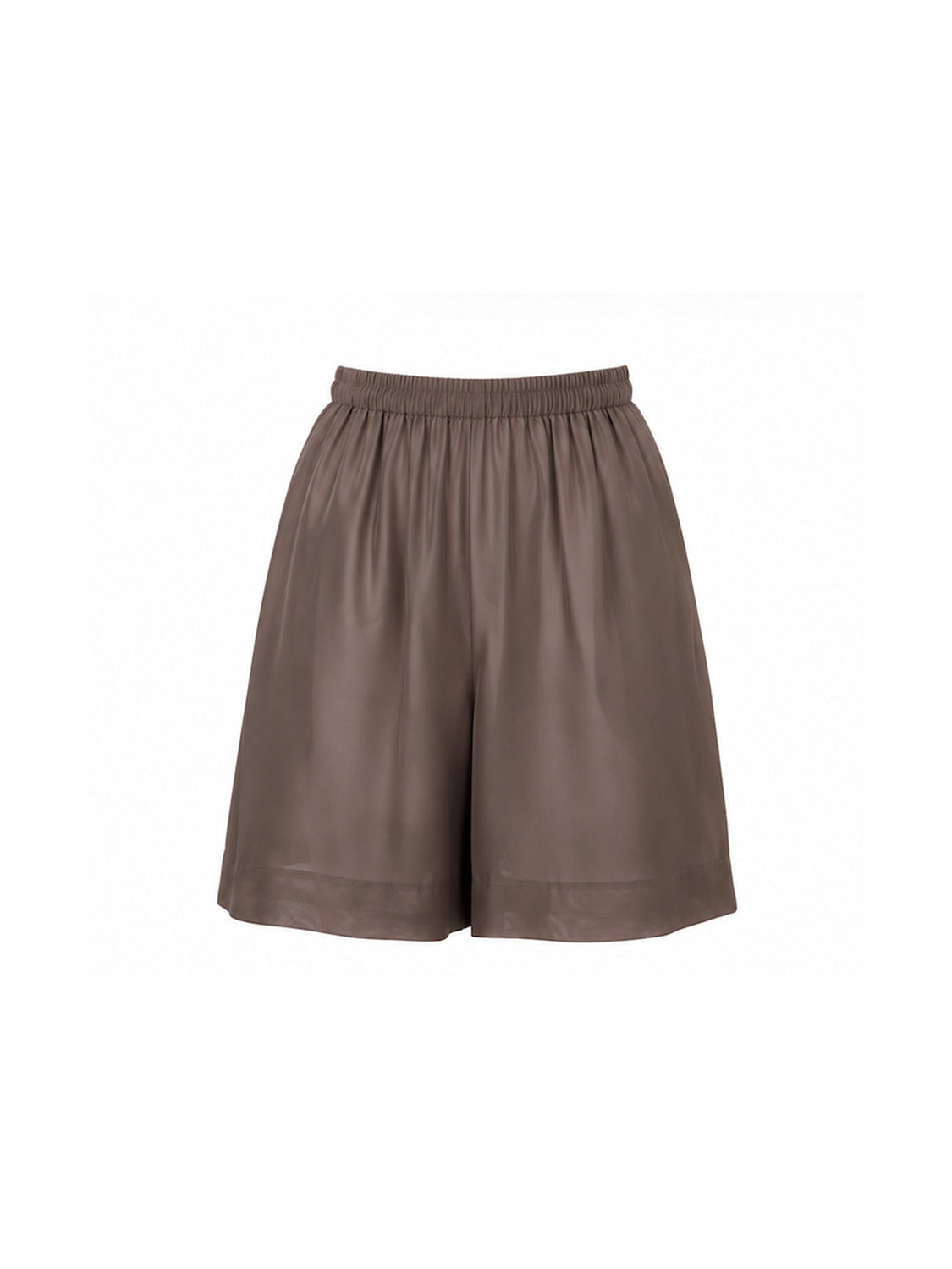 Metallico natural silk shorts