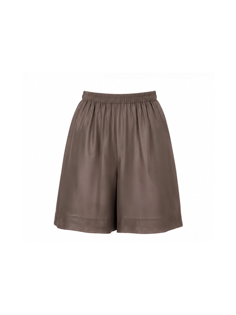 Metallico natural silk shorts