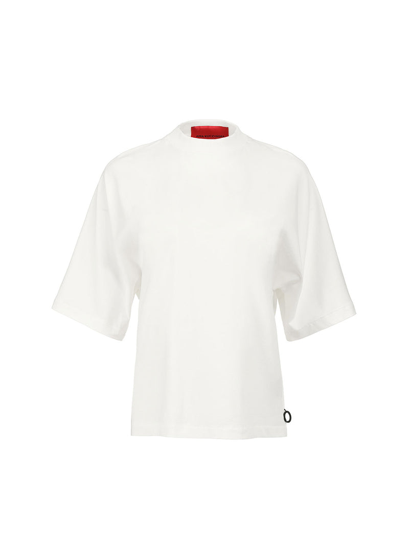 Mia Ivoire cotton T-shirt with kimono sleeves