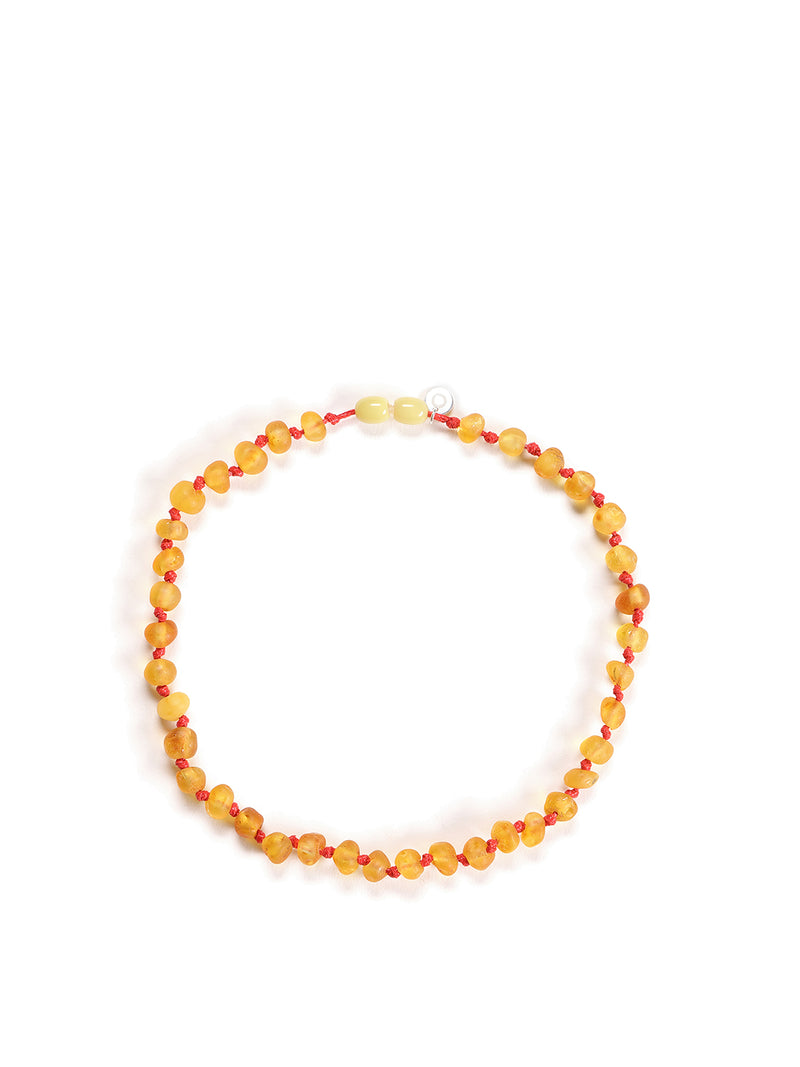 Mini Ambra Caramel handmade amber necklace for children