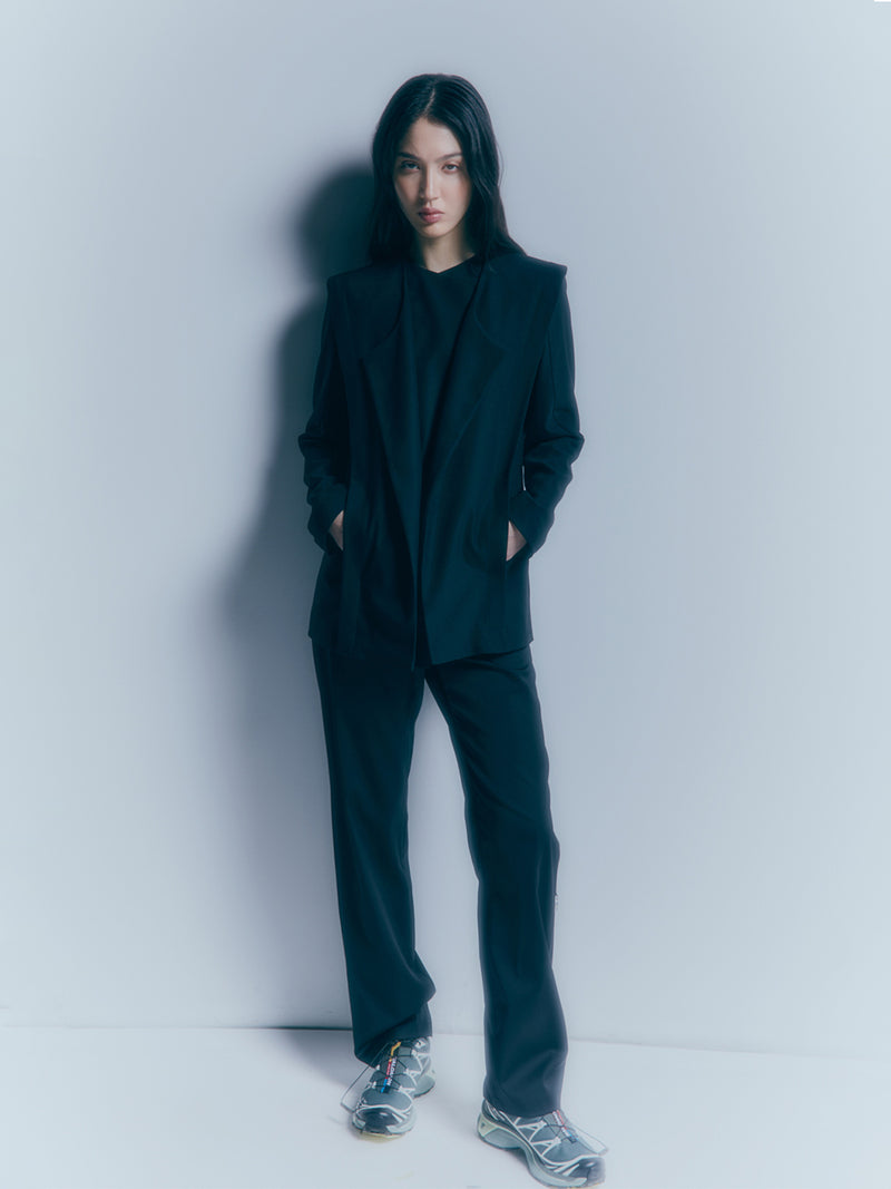 Oceano Noir classic straight leg trousers