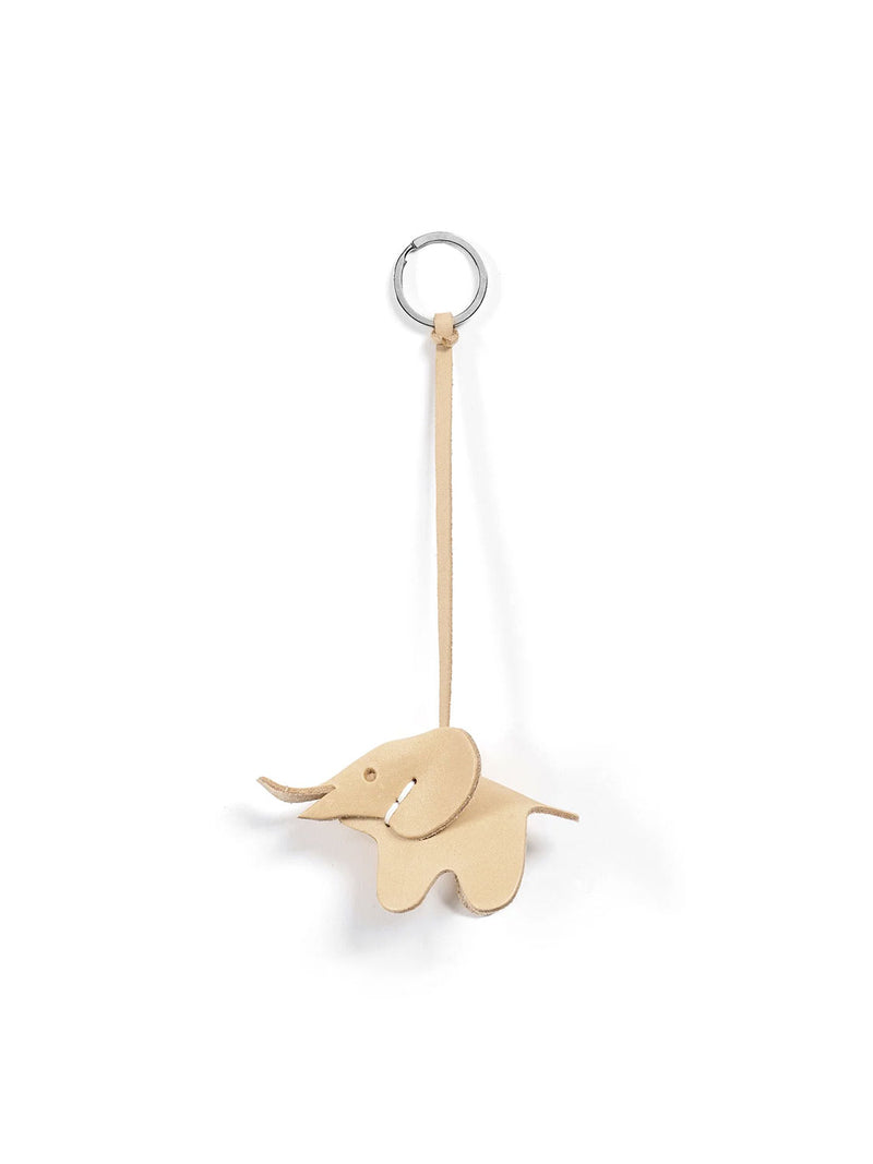 Portafortuna Ivoire natural leather keychain