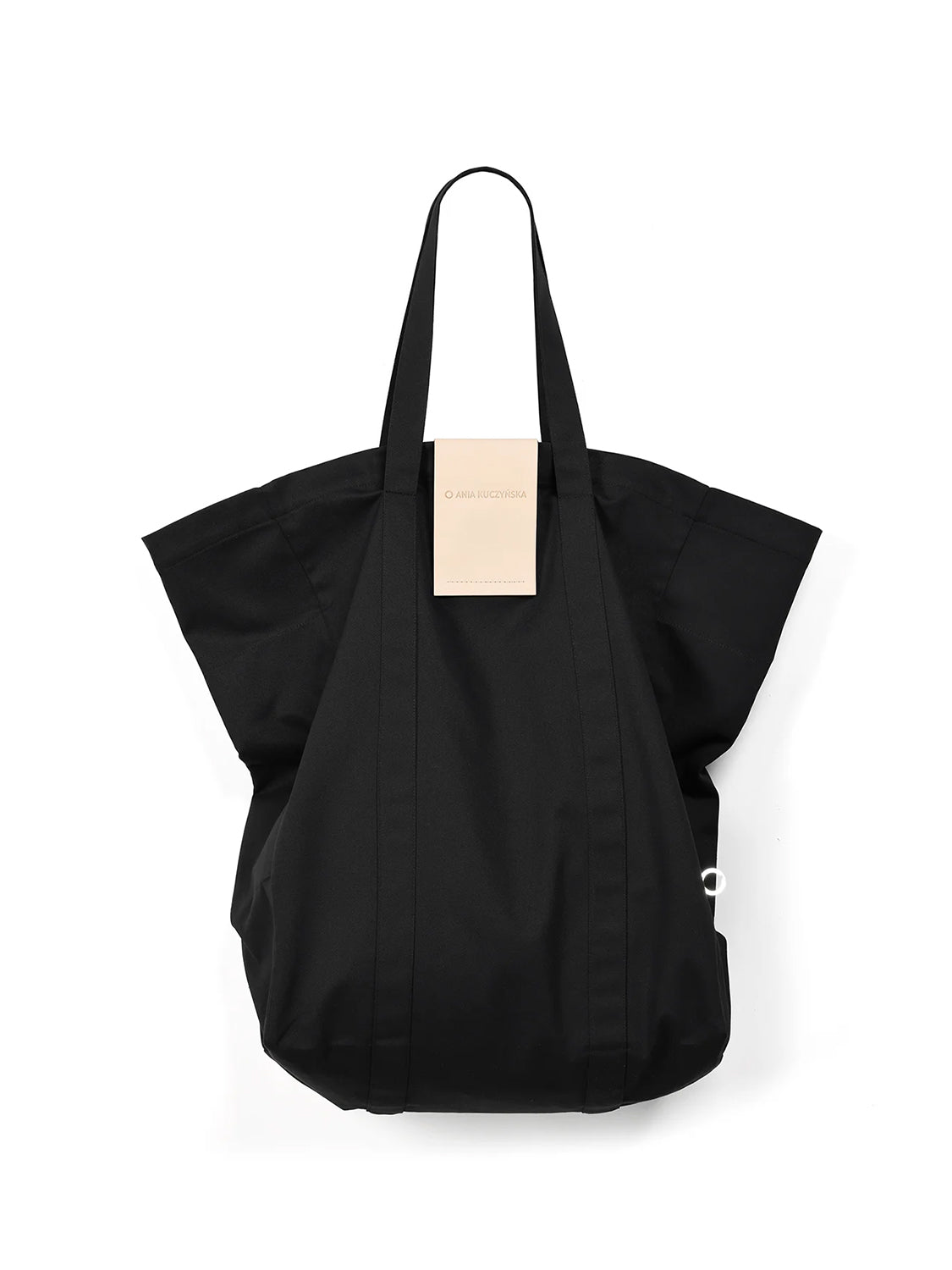 Shanghai Bohemian Black bag with logo hand-embossed on leather