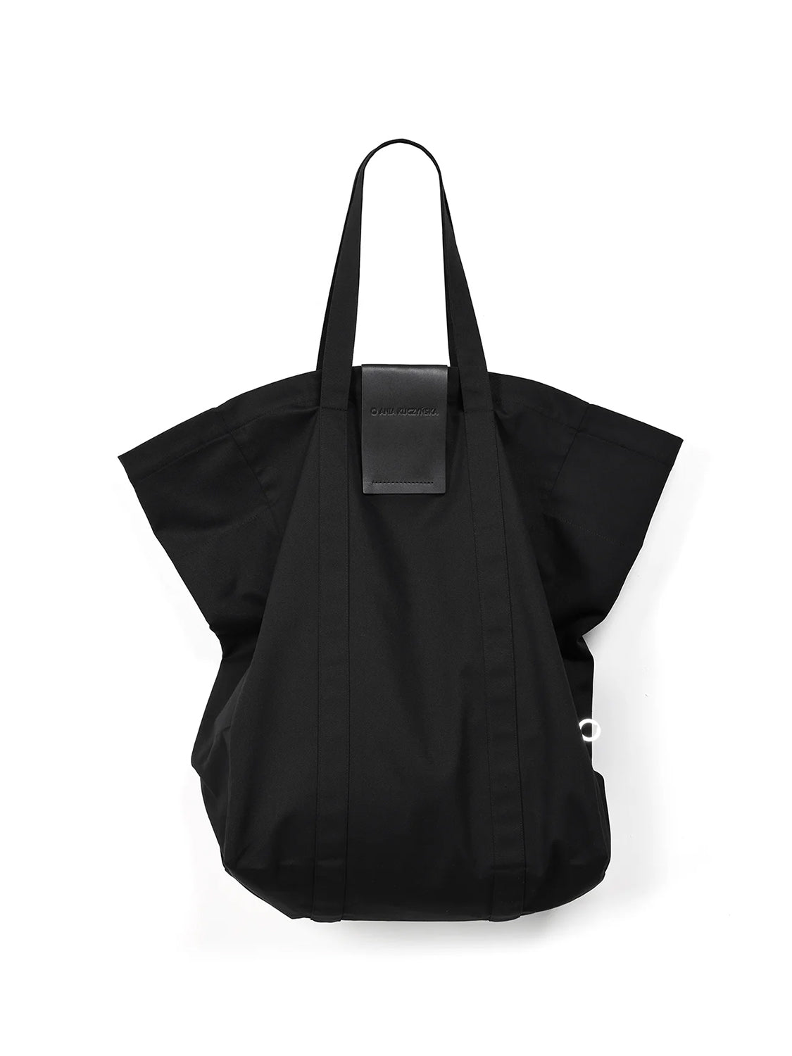 Shanghai Couture Black bag with hand-embossed logo on leather