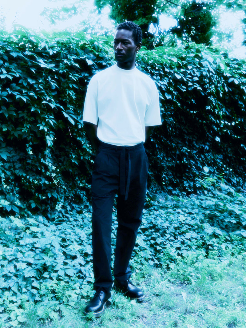 Manfredi Notte cotton trousers with a functional belt