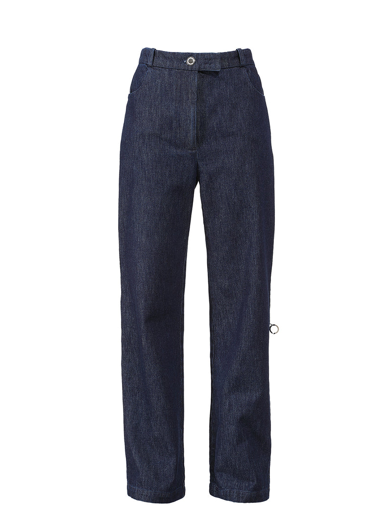 Suzanne Raw Denim Straight-Leg Jeans