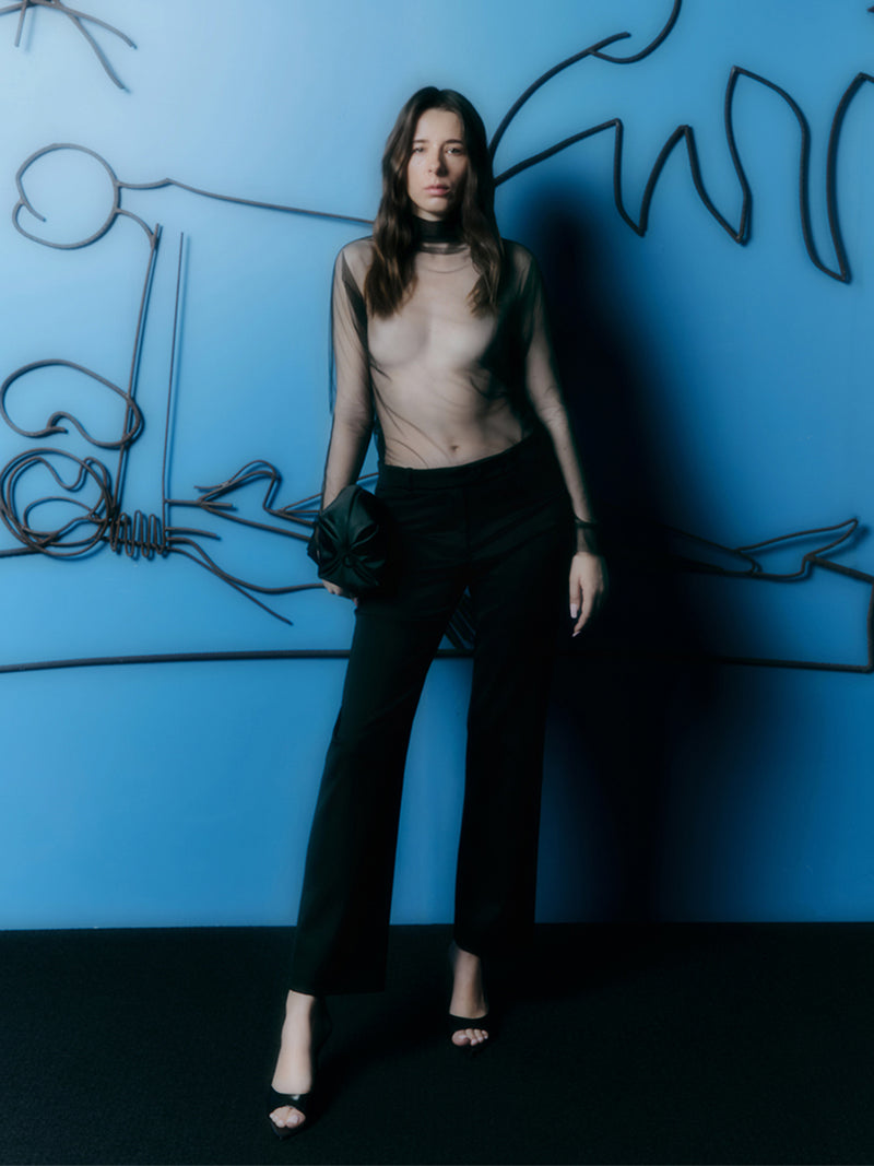 Wars Noir transparent, tulle turtleneck
